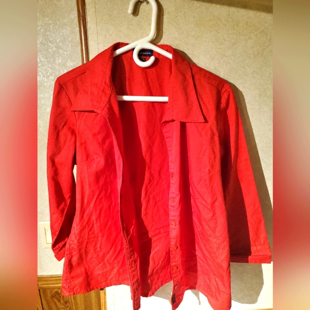 Landmark Red Button-up Dress Shirt